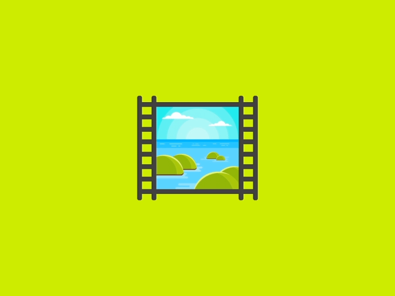 Film Paradise animation film gif illustration islands paradise simple vector video