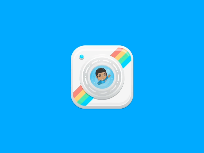 Selfie Time animation camera gif illustration instagram portrait self selfie simple vector