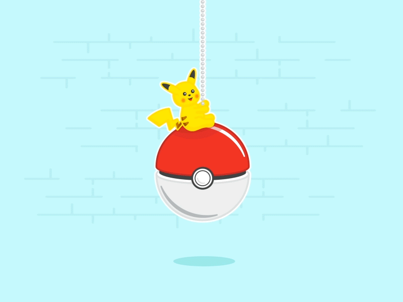 Pokemon Go animation app ball cute design gif go icon illustration pikachu pokemon wrecking