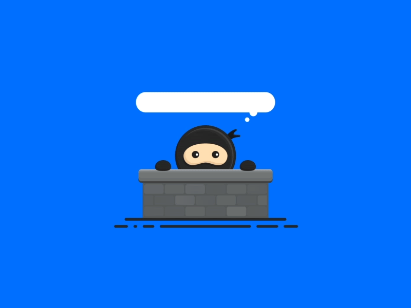Sneaky Ninja animated cute gif icon illustration illustrator ninja simple sneaky ui ux vector