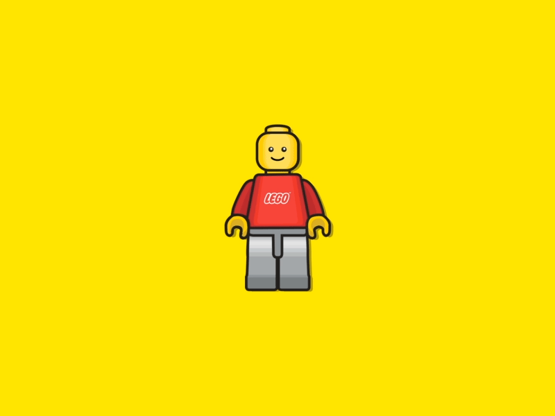 Lego Man animation build gif icon illustration kids lego logo man simple ux vector