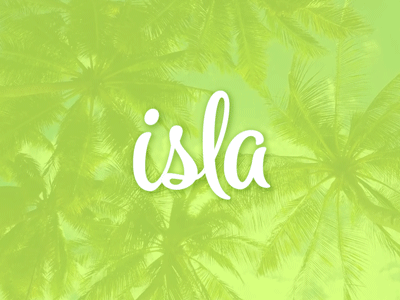Isla Adventure adventure animation coconut design gif hopping island lettering logo tourism trees tropical