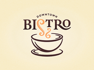 Downtown Bistro bistro cafe design downtown icon illustration lettering ligature logo restaurant vintage