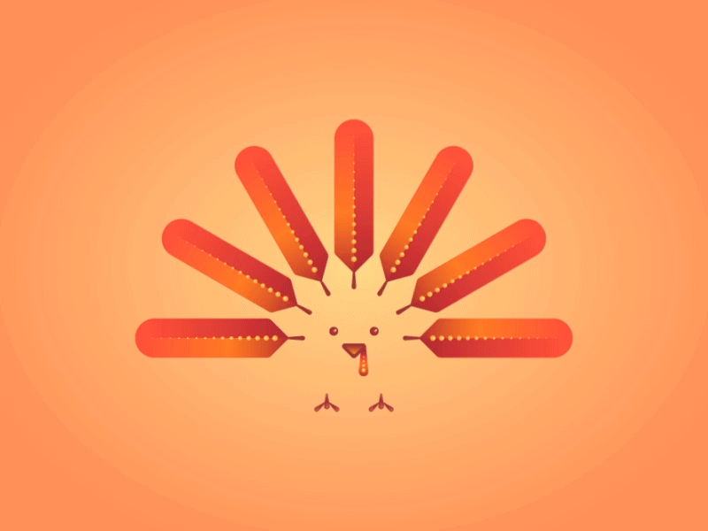 Gobble Gobble animal animation autumn fall food gif illustration motion thanksgiving turkey