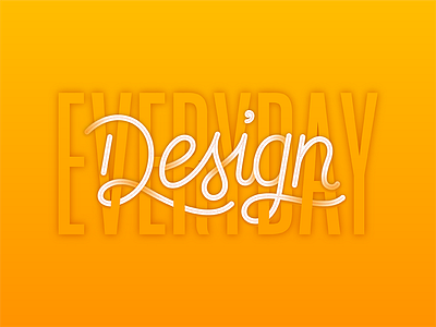 Design Everyday design everyday flourish lettering letters shadow type typography