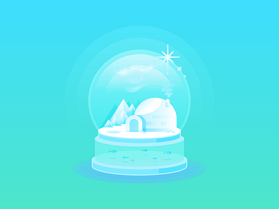 Snow Globe arctic cold design fish freeze illustration illustrator snow globe sparkle vector winter