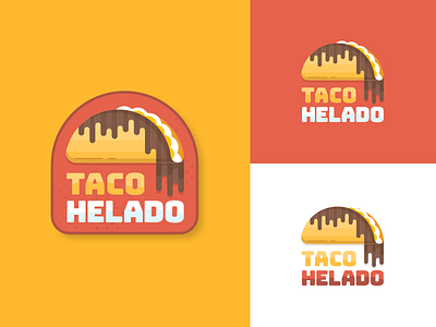 Taco Helado badge branding ice cream identity illustration logo taco tag variation