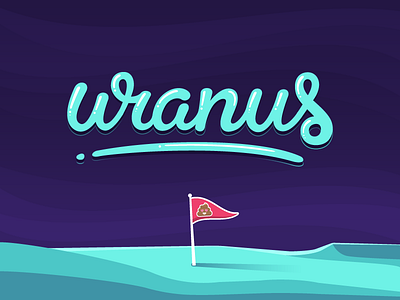 Uranus astronaut design letter lettering planet space travel type typography uranus