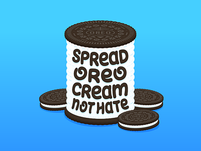 Spread Oreo Cream cookie cream design food illustration lettering love oreo oreos spread type typography