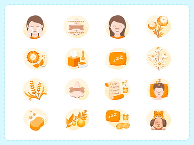 Breathe Right Icons branding breathe custom design icons icons set illustrate illustration illustrator logo product simple ui ux vector web website