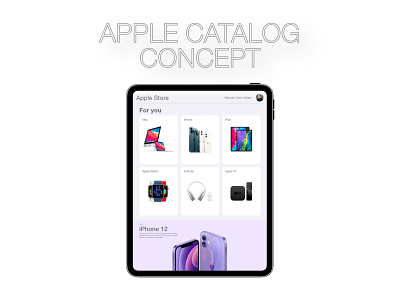 Apple Catalog Concept apple concept design ui