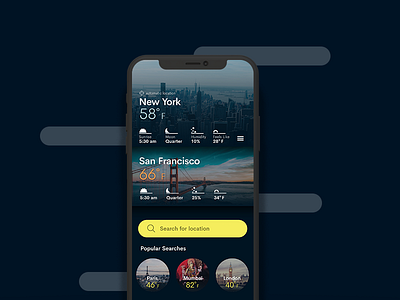 Weather App Preview app app design design ios iphone travel ui user interface ux weather