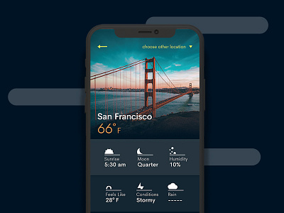 Weather App app design grid illustration interface ios iphone ui ui design ux weather