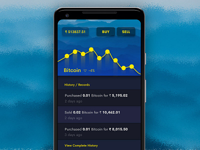 Bitcoin Management and Tracking App Design android app bitcoin design finance google statistics tracking ui user interface ux