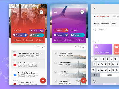Google Inbox Redesign Concept app app design design interface ios iphonex ui user experience user interface ux visualdesign