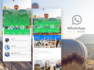 Whatsapp Redesign Concept app app design design interface messaging app ui user experience user interface ux