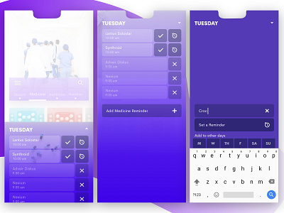 Add Medicine Reminder 💊 android app app design design design thinking health app illustration interface medicine ui user experience user interface ux