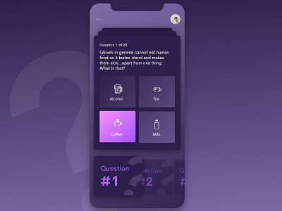 Quiz App Design Concept ❓ ft. Aditya Khatri app design interaction interface ios iphone x quiz survey ui user interface ux