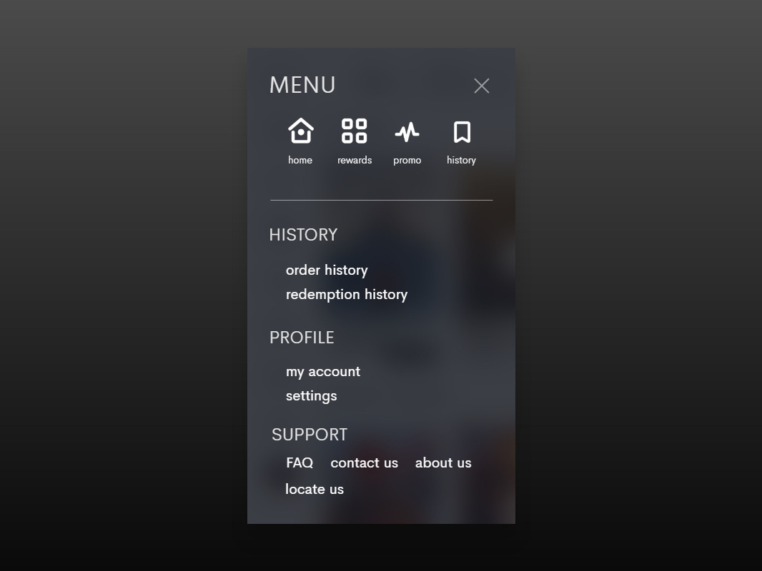 Menu Design for Web App by punit on Dribbble