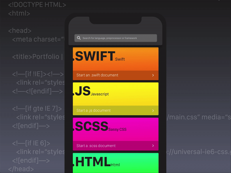 Code Editor - Auto Fill ai animation app design artificial intelligence code code editor design interaction interaction design interaction logic interface iphone x mobile app motion programming ui user experience user interaction user interface ux