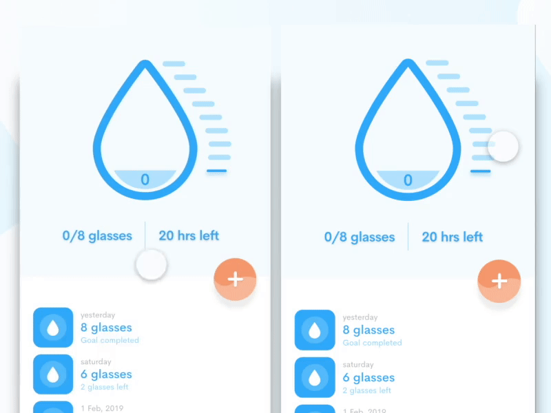 Water Tracker Interaction