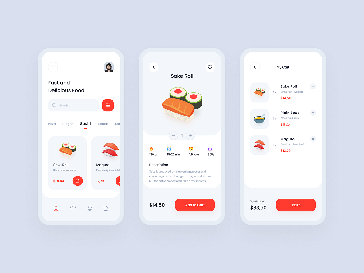 Food Delivery App by Emre Huzeyfe Baştaş on Dribbble