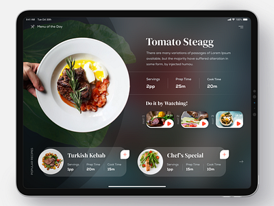 Recipe App app blur concept creative design eat flat food interactive interface ipad ipad design mobile project recipe recipe app restaurant ui uidesign ux