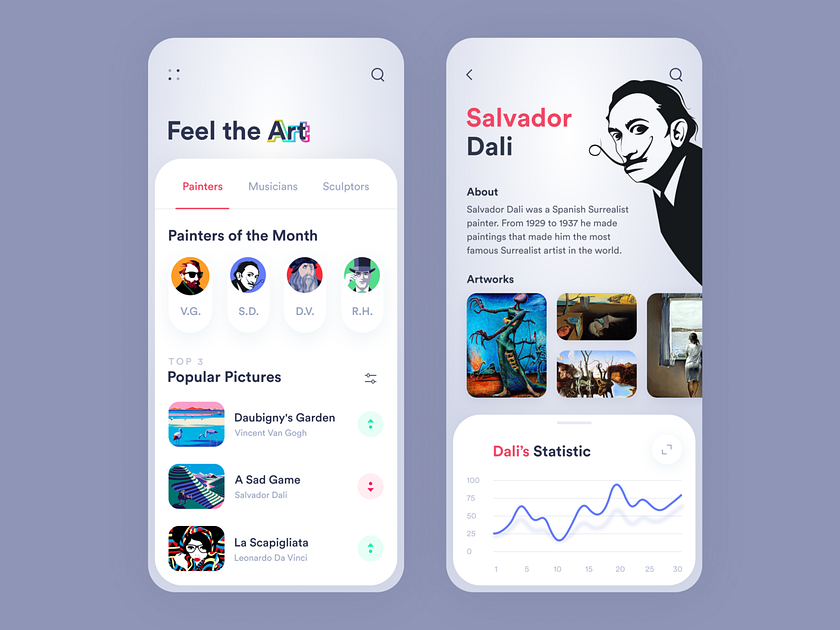 Art App Concept by Emre Huzeyfe Baştaş on Dribbble