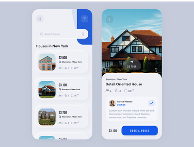 Real Estate App app design booking business clean concept house interface mobile mobile app mobile ui neomorphism project real estate real estate app rent rental rental app skeuomorph ui ux
