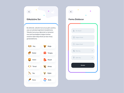 Astrology App by Emre Baştaş on Dribbble