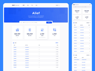 alief explorer blockchain ui webdesign