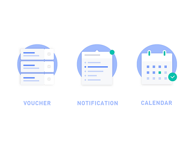 voucher, notification, calendar