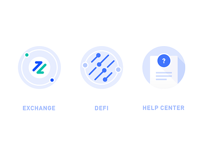 exchange, defi, help center blockchain icon illustration ui