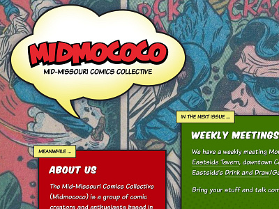 Midmococo 2.00 Site comics design