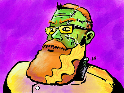 Groom of Frankenstein avatar frankenstein halloween illustration ipad pro procreate