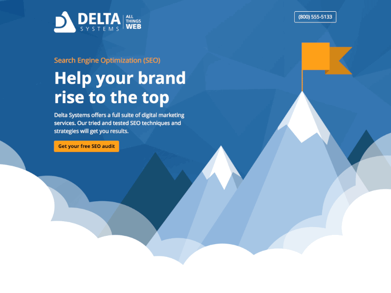 Landing Page Illustration and Parallax