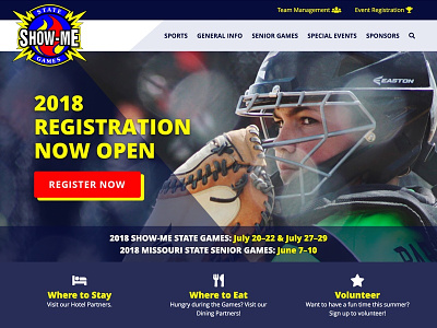 Show-Me State Games Redesign homepage sports