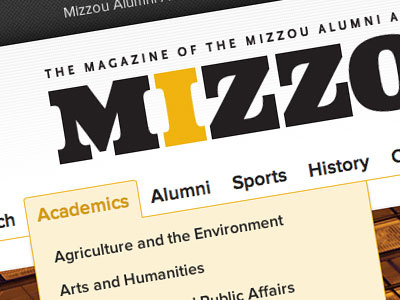 Mizzou Magazine redesign mizzou web design