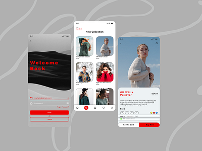 Attired App UI adobexd design figma graphic design ui ux