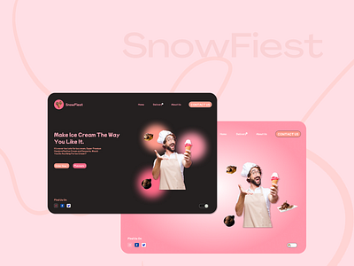 SnowFiest Landing page adobexd design figma graphic design ui ux