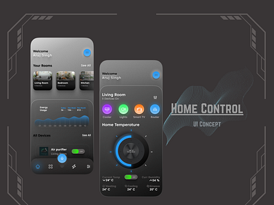 Home Control adobexd design figma graphic design ui