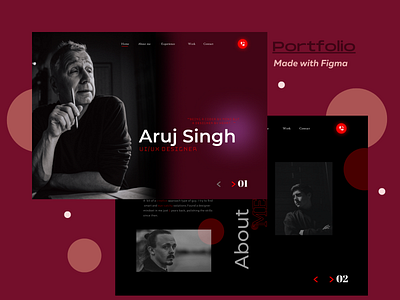 Portfolio UI Concept adobexd design figma ui