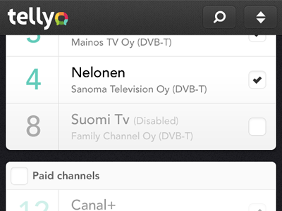 Tellyo remote Android app