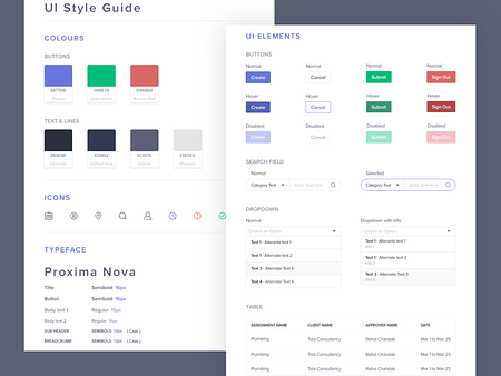 Style Guide by Ramnan Arumugam on Dribbble