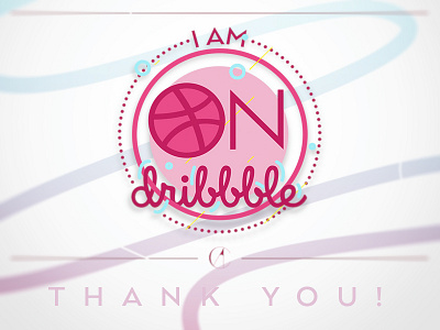 Thank you awesome dribbble happy invitation me happy