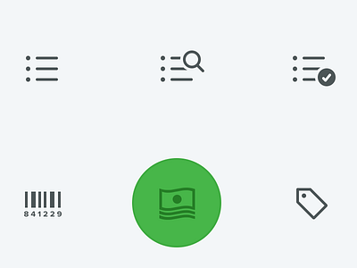 Cash register UI icons