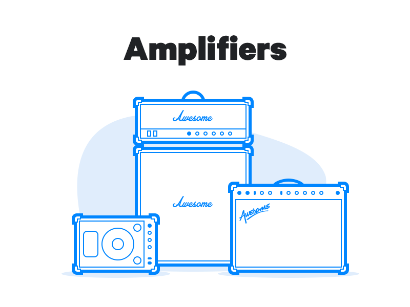 Amplifiers - WiP amp bass guitar icon illustration monitor