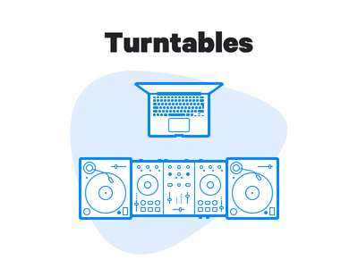 Turntables - WiP icon illustration simple traktor turntable