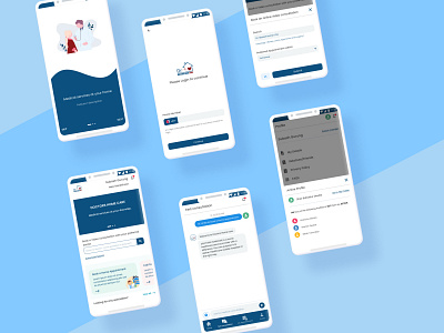 Healthcare Home Service mobile app design