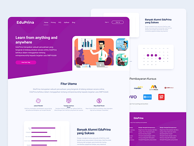 EduPrina Landing Page Design